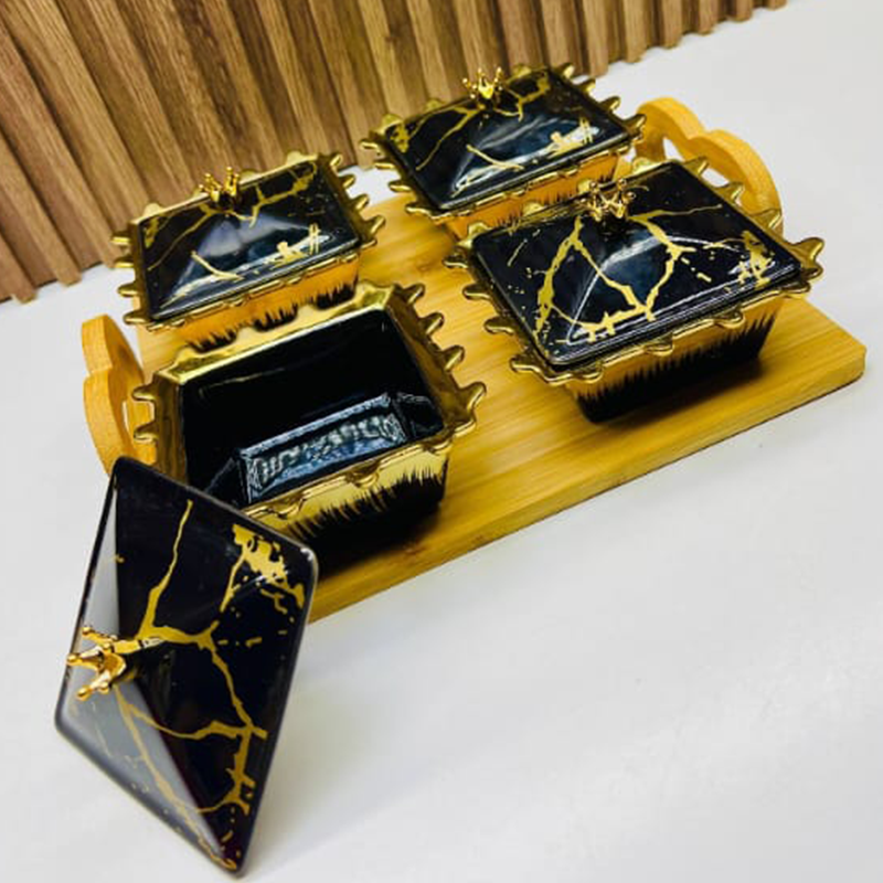 SET 6 POTS EN PORCELAINE