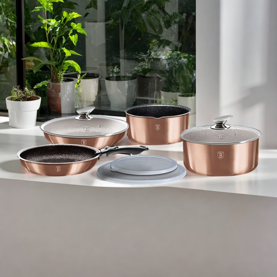 BATTERIE 9 PIÈCES ROSE GOLD