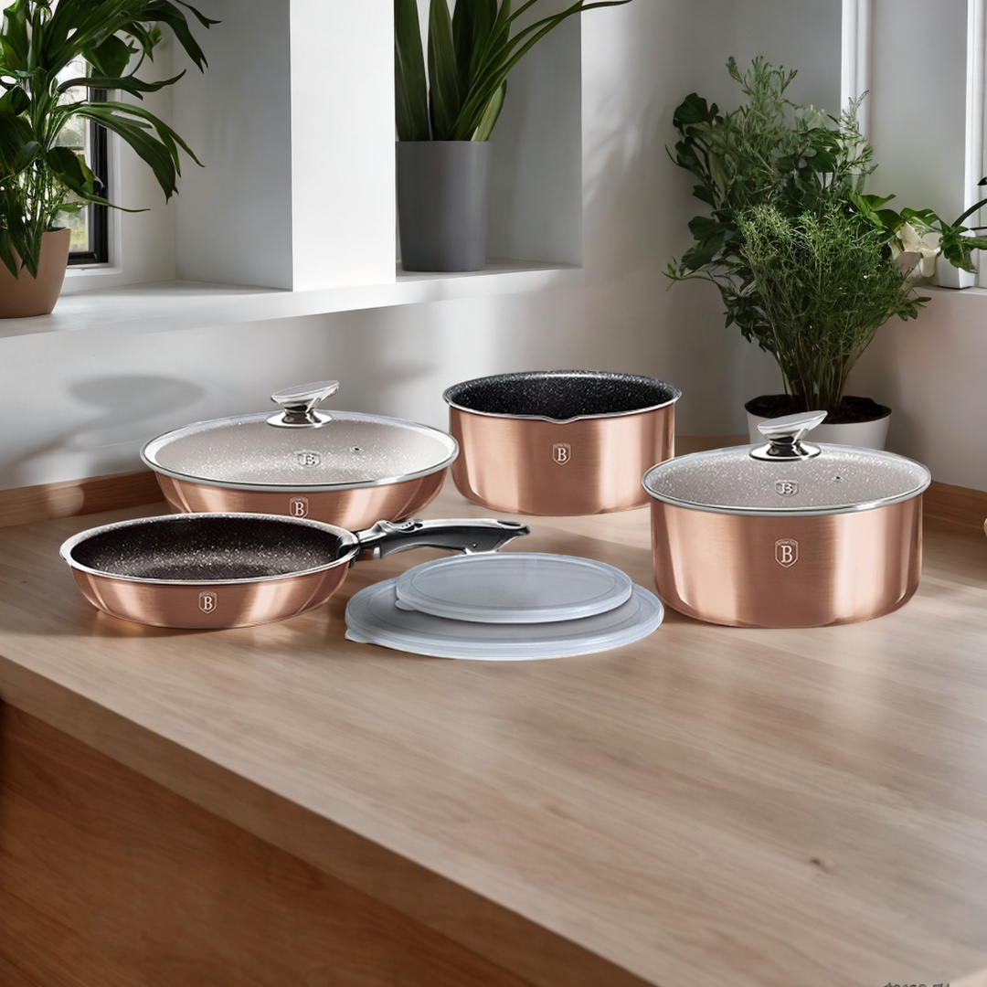 BATTERIE 9 PIÈCES ROSE GOLD