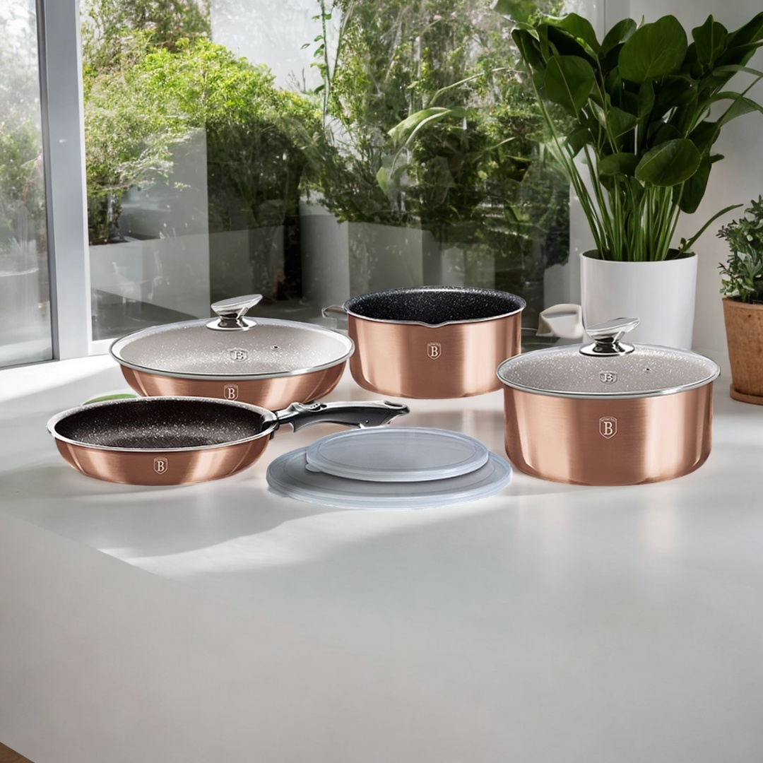 BATTERIE 9 PIÈCES ROSE GOLD