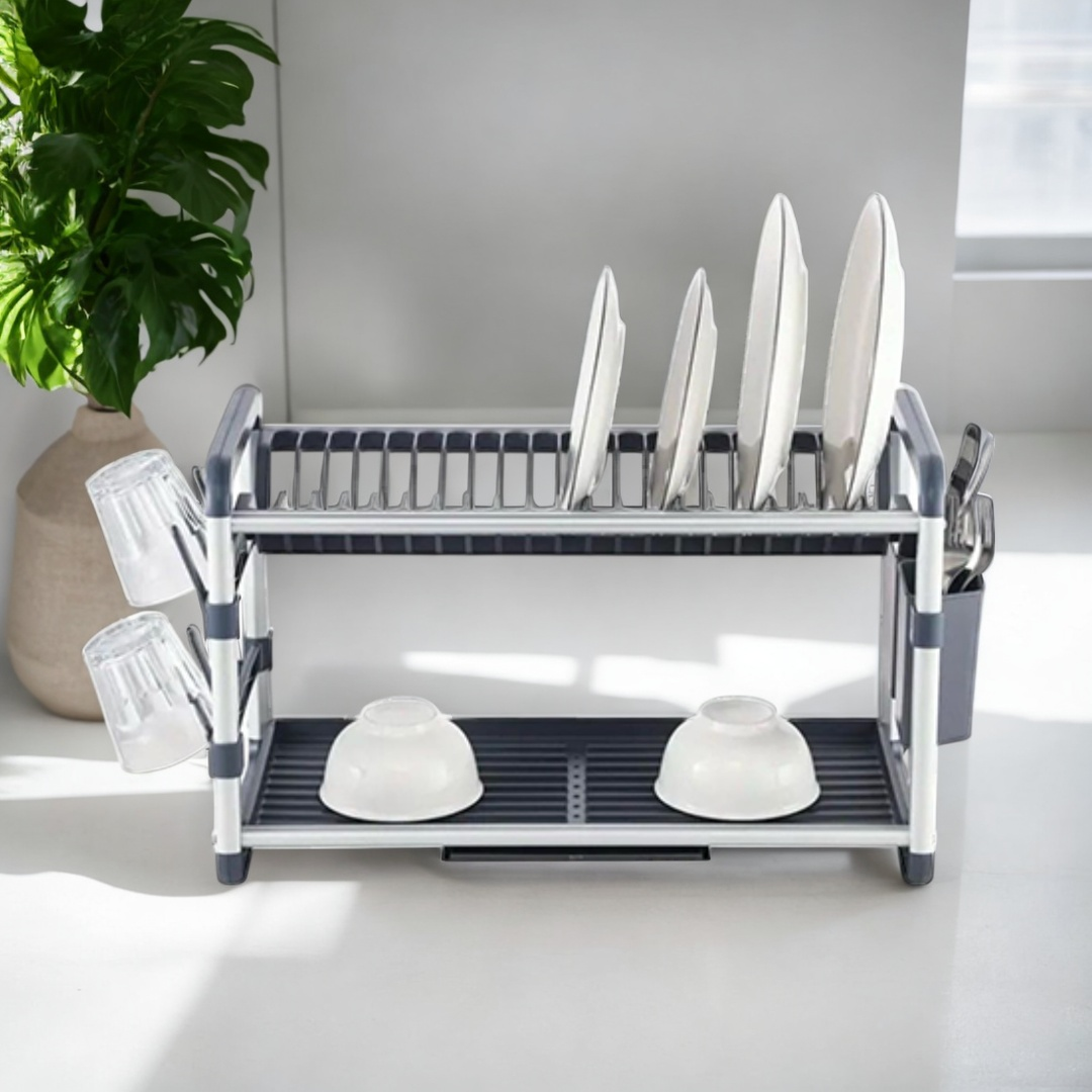 Égouttoir à Vaisselle Design en Aluminium Premium I Anti-Rouille & Durable