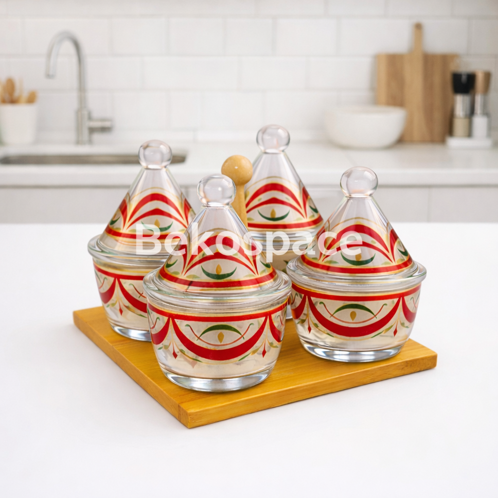 SERVICE DE TABLE 4 PIÈCES AVEC MOTIFS