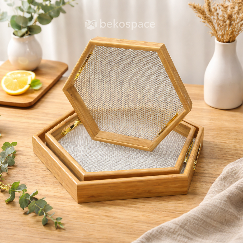 3 PLATEAUX DE SERVICE RAFFINÉS