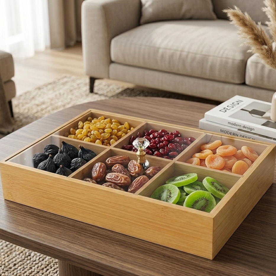 PRÉSENTOIR CARRÉ EN BAMBOU