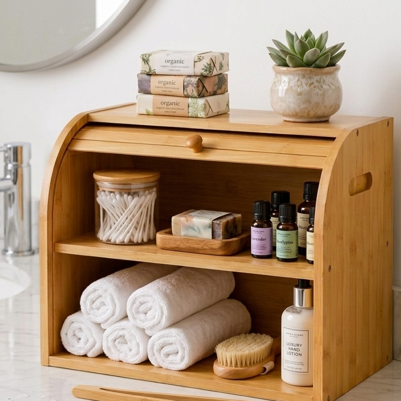 Rangement Panoramique en Bambou I Cuisine, Salle de Bain & Bureau