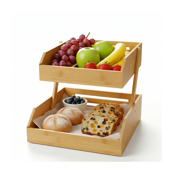 RANGEMENT 2 NIVEAUX EN BAMBOU