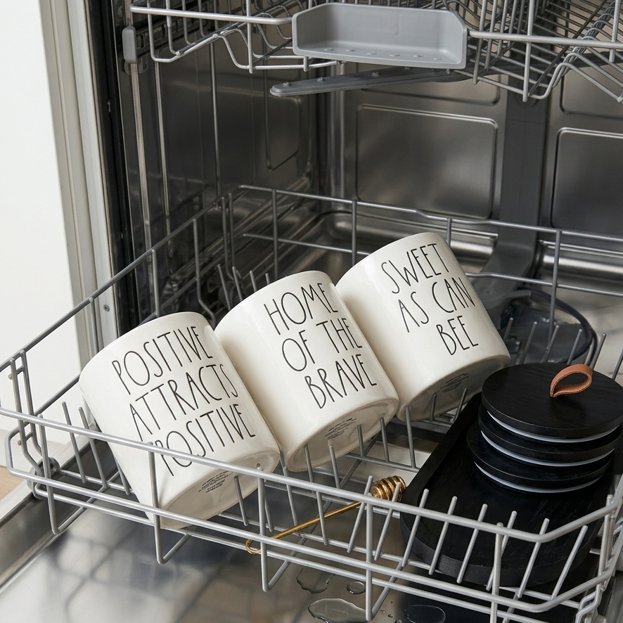 Ensemble de 3 Pots en Porcelain avec Support