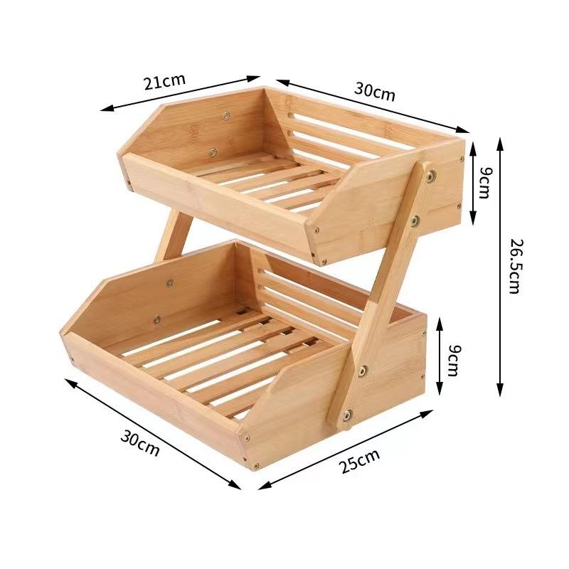 RANGEMENT 2 NIVEAUX EN BAMBOU