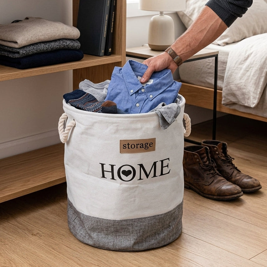 Pack de 3 Sac à Linge En Tissu I Facile à Transporter
