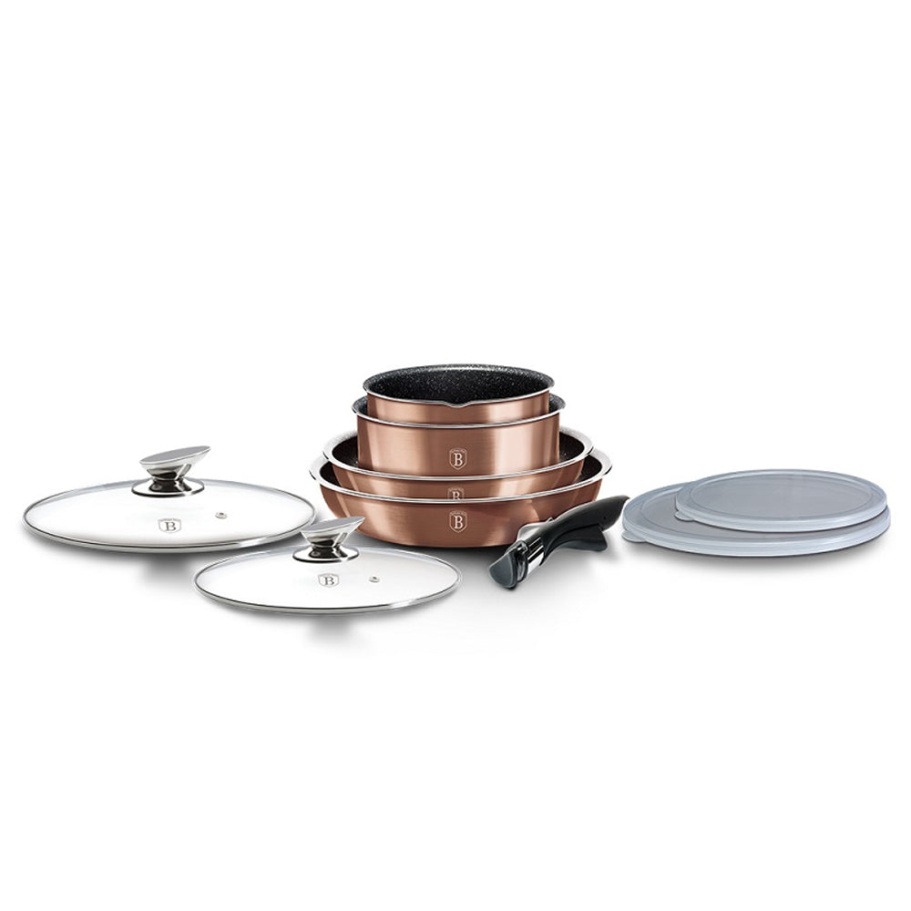 BATTERIE 9 PIÈCES ROSE GOLD