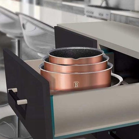 BATTERIE 9 PIÈCES ROSE GOLD