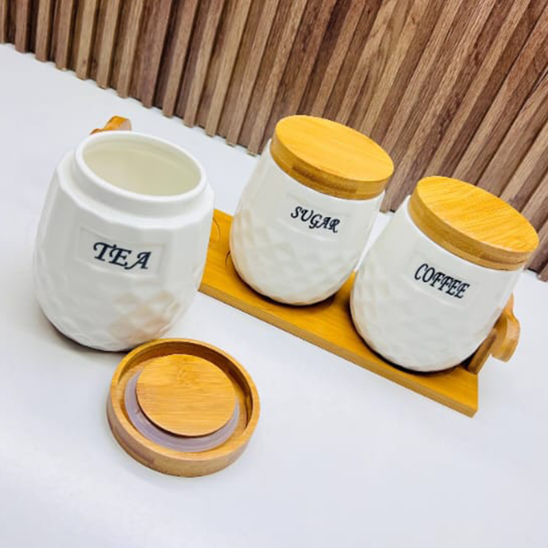 3 POTS EN PORCELAINE