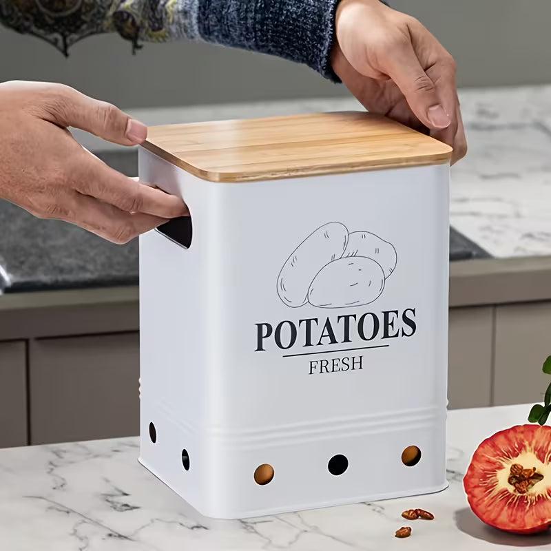 Lot de 3 Boîtes De Rangement I Légumes - Ail - Onion