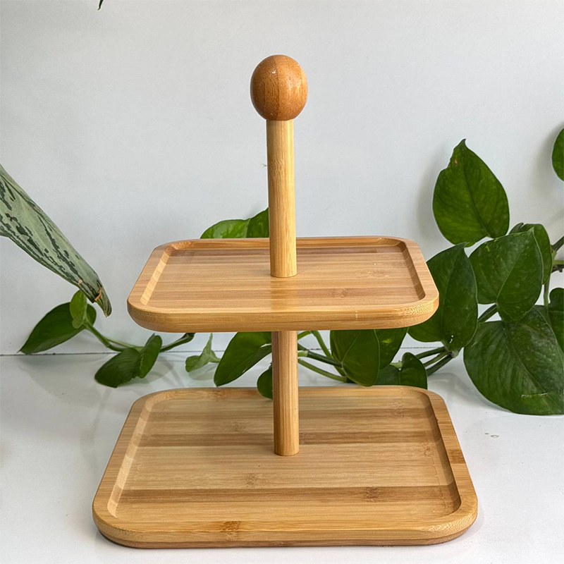 PRÉSENTOIR À GÂTEAU EN BAMBOU