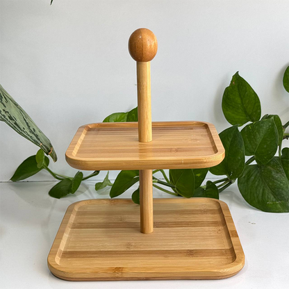 PRÉSENTOIR À GÂTEAU EN BAMBOU