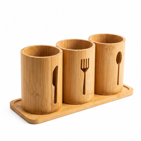 Porte-Ustensiles en Bambou I Chic & Ordonné