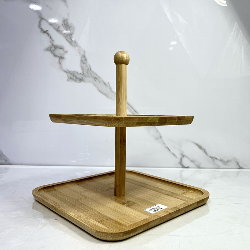 PRÉSENTOIR À GÂTEAU EN BAMBOU
