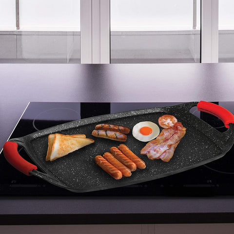 ENSEMBLE DE 2 POÊLES À FRIRE ET ASSIETTES À GRILLER