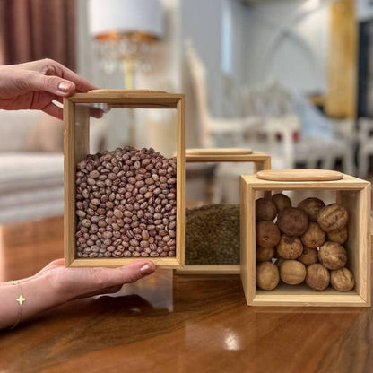 SET DE 3 BOCAUX EN BAMBOU