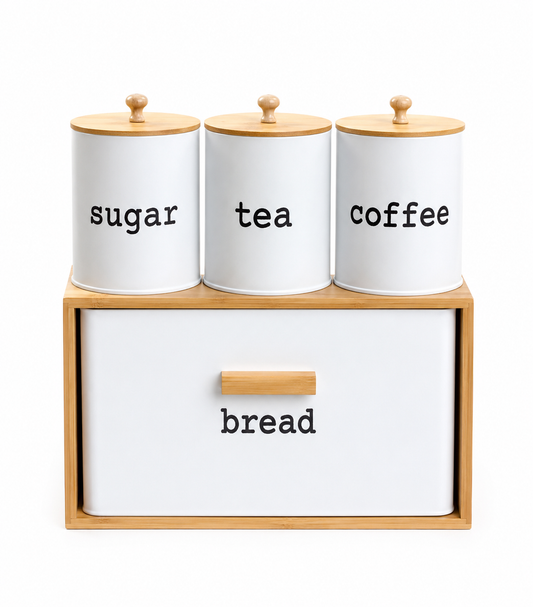 Ensemble de cuisine avec 3 bocaux | Stockage pratique