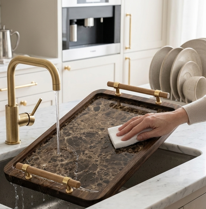 Set de 3 Plateaux Marbre | La Touche Douce & Naturelle