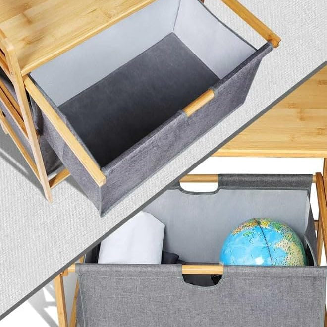 Meuble de Rangement 4 Niveaux en Bambou I Style Scandinave