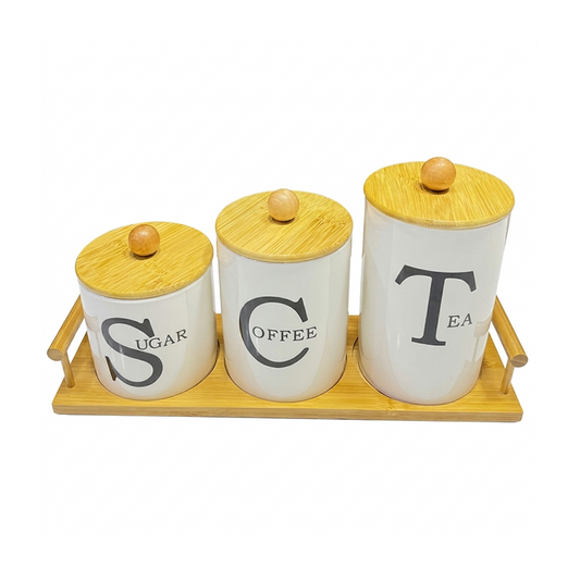Trio de Pots en Porcelaine Premium avec Support