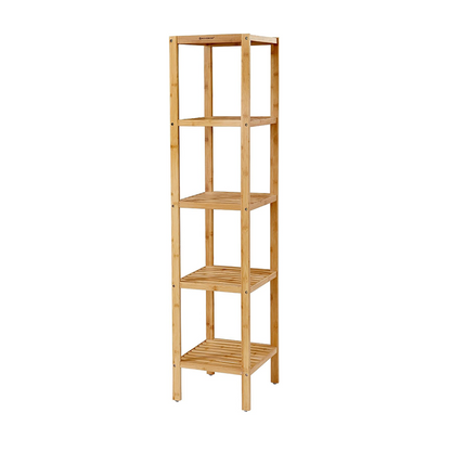 Grande Étagère de Rangement en Bambou 4 Niveaux I Hauteur 146 cm
