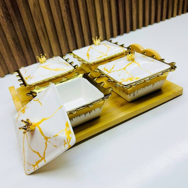 SET 6 POTS EN PORCELAINE