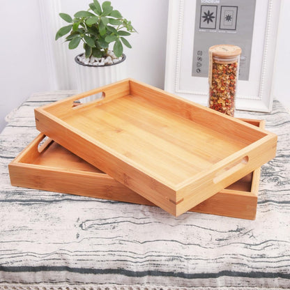 SET DE 3 PLATEAUX EN BAMBOU