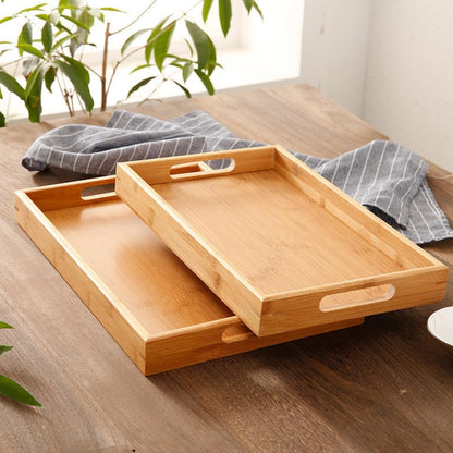 SET DE 3 PLATEAUX EN BAMBOU