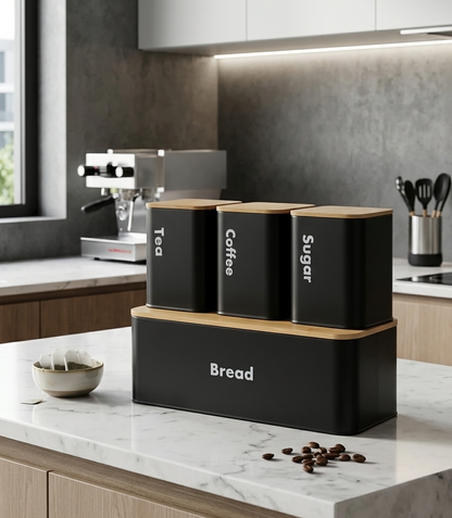 Ensemble de cuisine avec 3 bocaux | Conservation Optimale