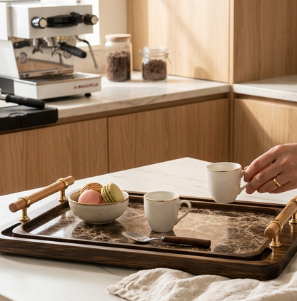 Set de 3 Plateaux Marbre | La Touche Douce & Naturelle
