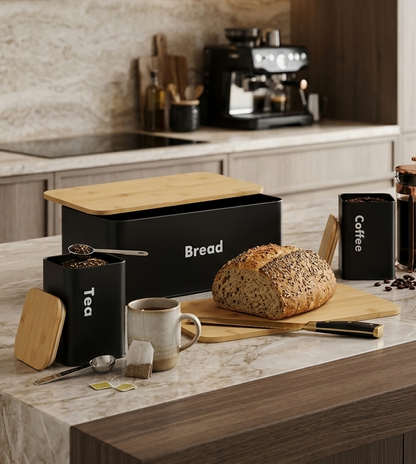 Ensemble de cuisine avec 3 bocaux | Conservation Optimale