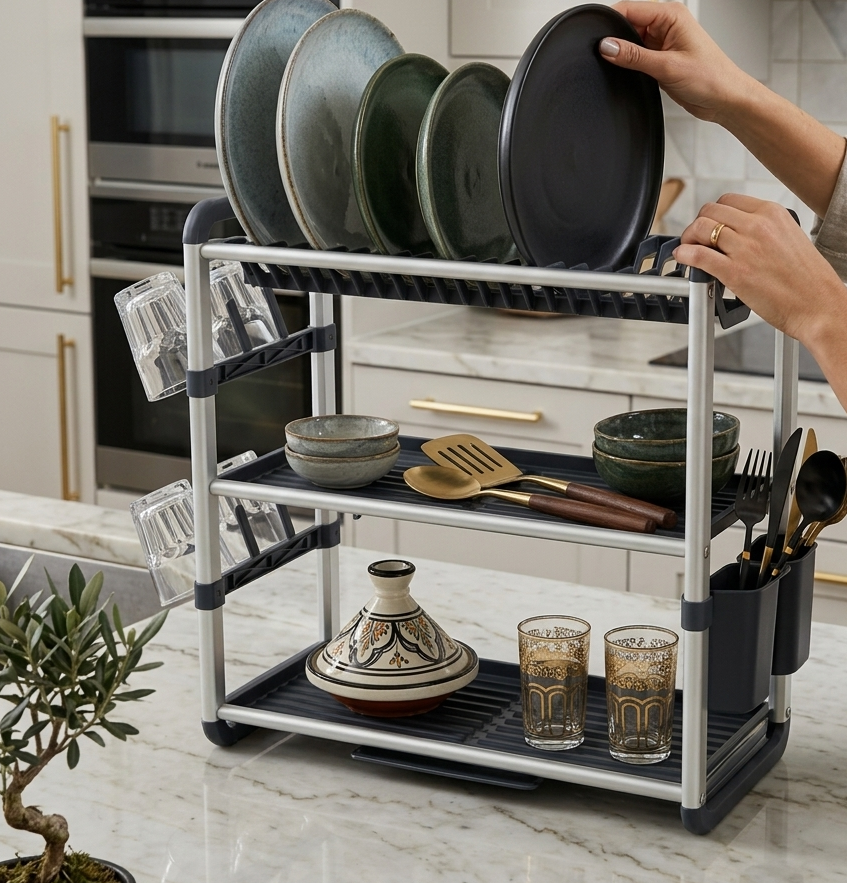 Égouttoir de cuisine en aluminium I Anti - Rouille & Durable