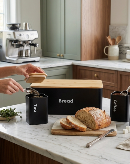 Ensemble de cuisine avec 3 bocaux | Conservation Optimale