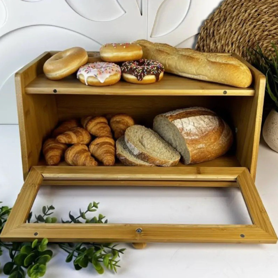 Coffret à pain en Bambou Naturel