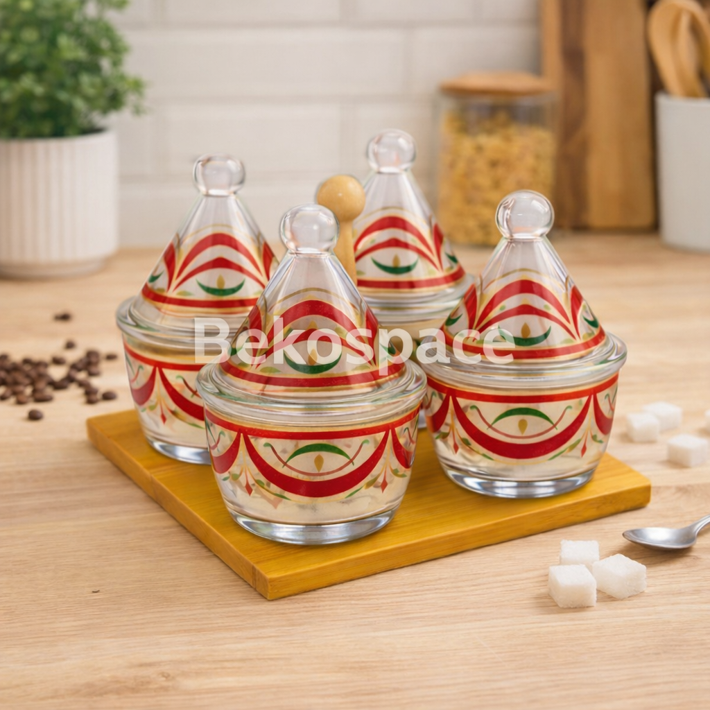 SERVICE DE TABLE 4 PIÈCES AVEC MOTIFS