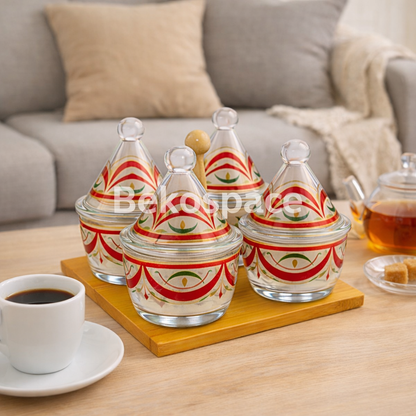 SERVICE DE TABLE 4 PIÈCES AVEC MOTIFS