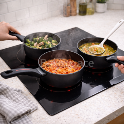 SET DE 3 CASSEROLES EN GRANIT