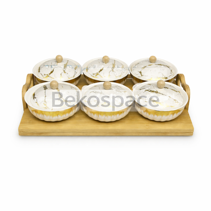 ENSEMBLE DE SERVICE EN BAMBOU