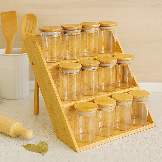 SET DE 12 PIÈCES À ÉPICES EN VERRE