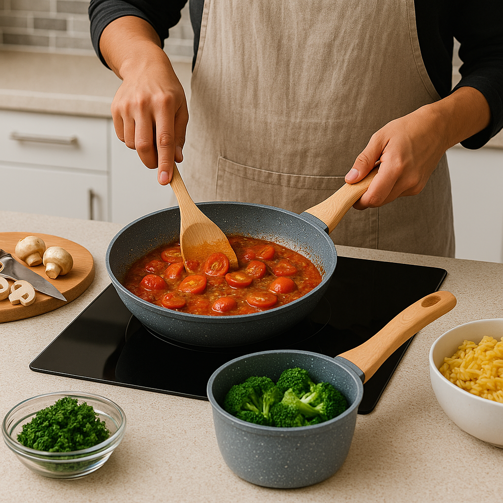 BATTERIE DE CUISINE MINIMALISTE EN GRANITE