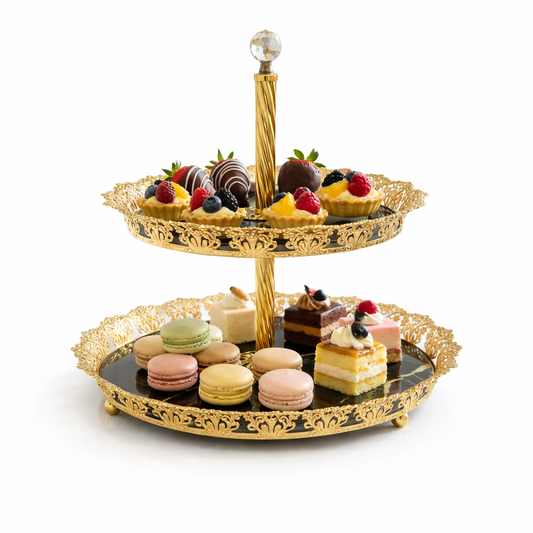 PORTE-GÂTEAU EFFET MARBRE