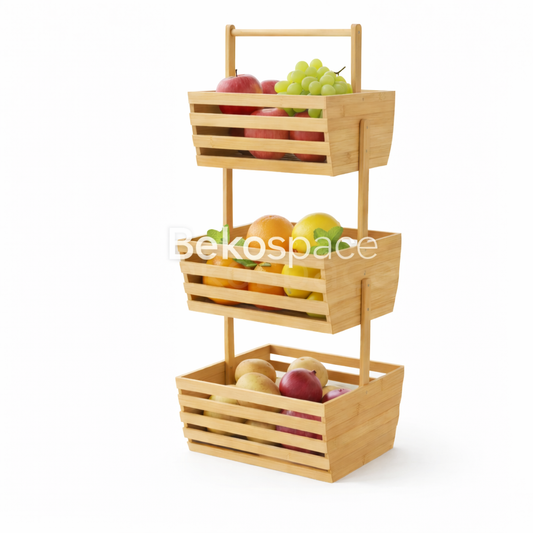 RANGEMENT 3 NIVEAUX EN BAMBOU