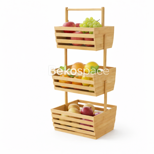 RANGEMENT 3 NIVEAUX EN BAMBOU