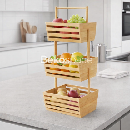 RANGEMENT 3 NIVEAUX EN BAMBOU