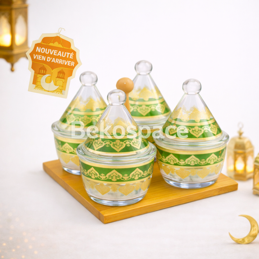 SERVICE DE TABLE 4 PIÈCES AVEC MOTIFS