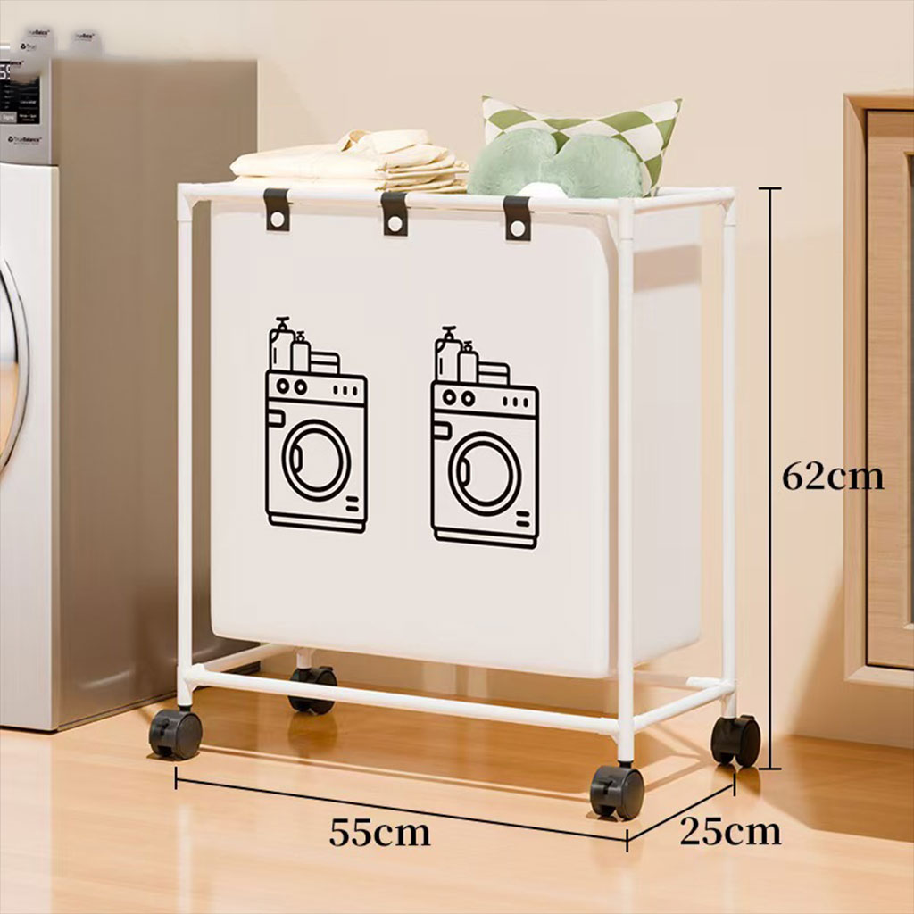 PANIER A LINGE SUR ROULETTES