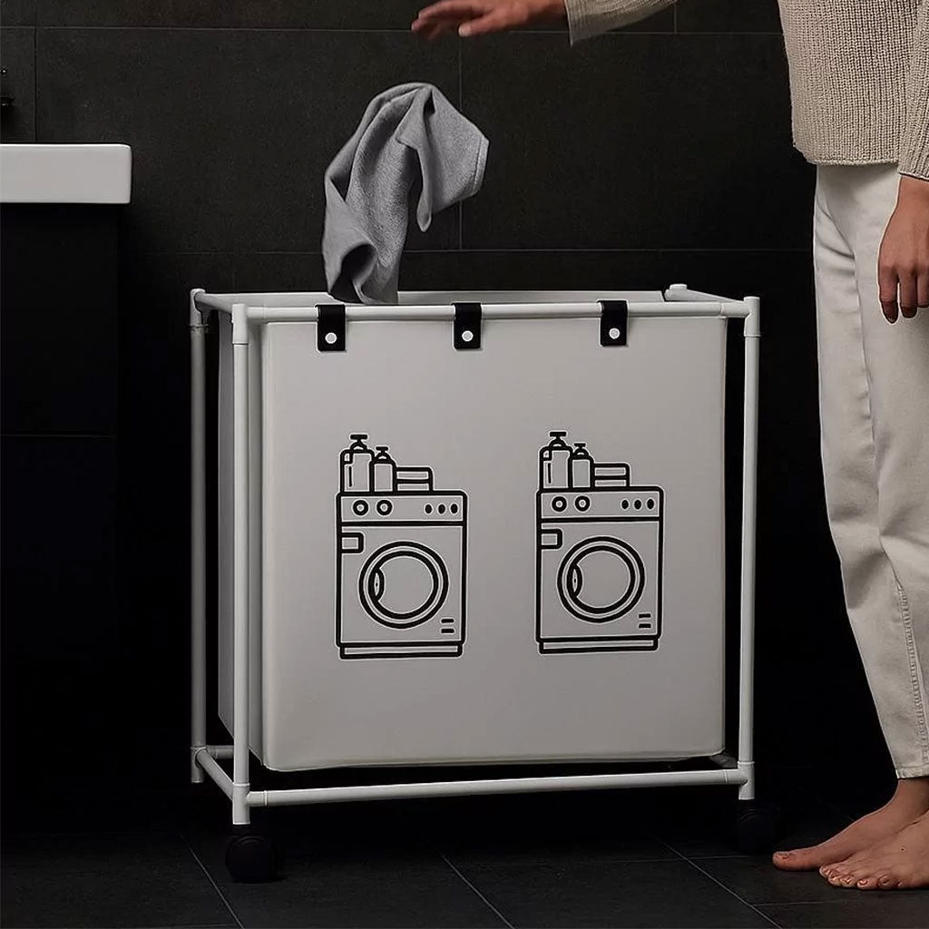 PANIER A LINGE SUR ROULETTES